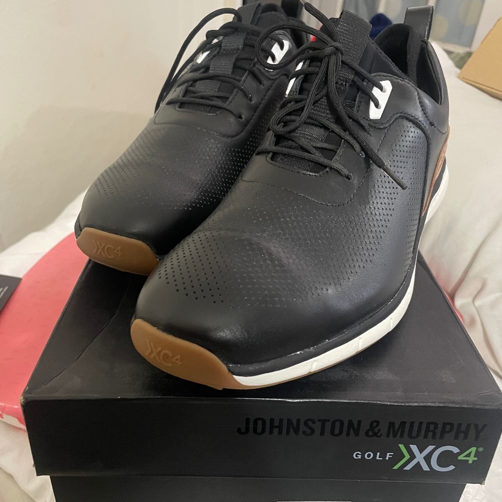Johnston & Murphy H1-Luxe Hybrid XC4 Waterproof Leather Golf Shoes